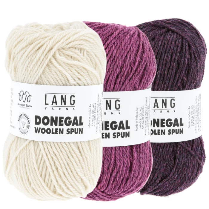 Farbkombi Weiß, Beere, Aubergine